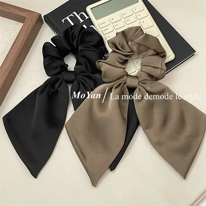 Black French Streamer Bow Headband for Women — feature 8