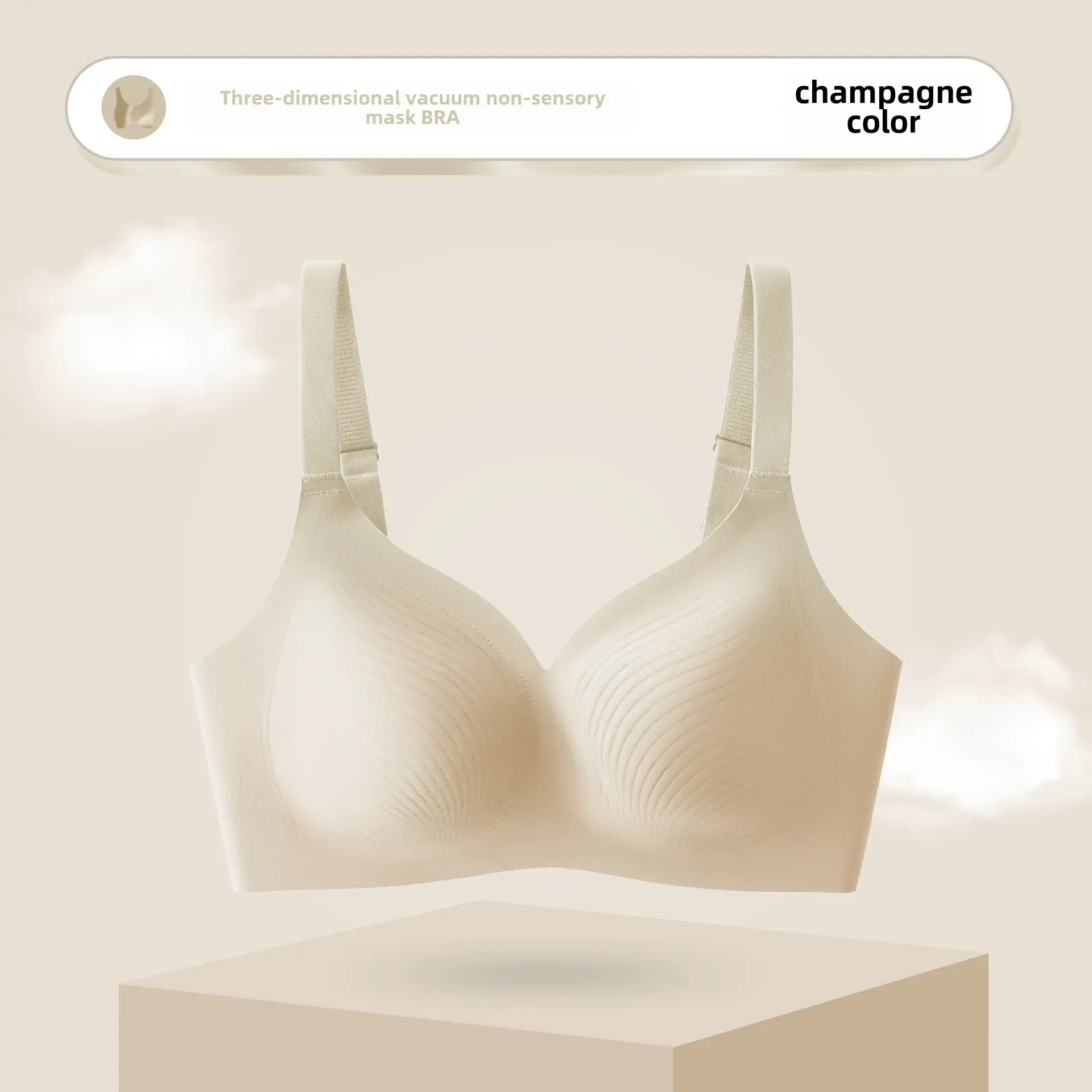Black Ultra-Thin Seamless Bra for Women - Image 7