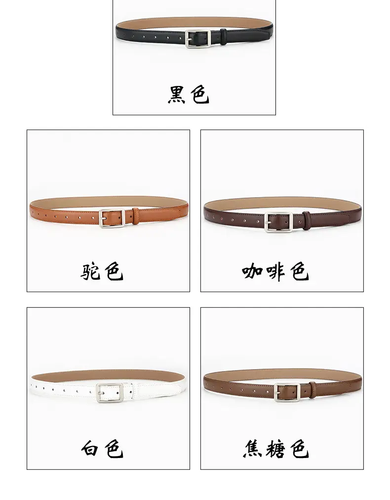 Women Genuine Leather Belt Brown Black White Vintage Style β feature 12
