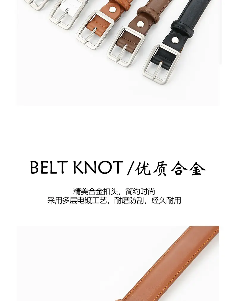 Women Genuine Leather Belt Brown Black White Vintage Style β feature 7