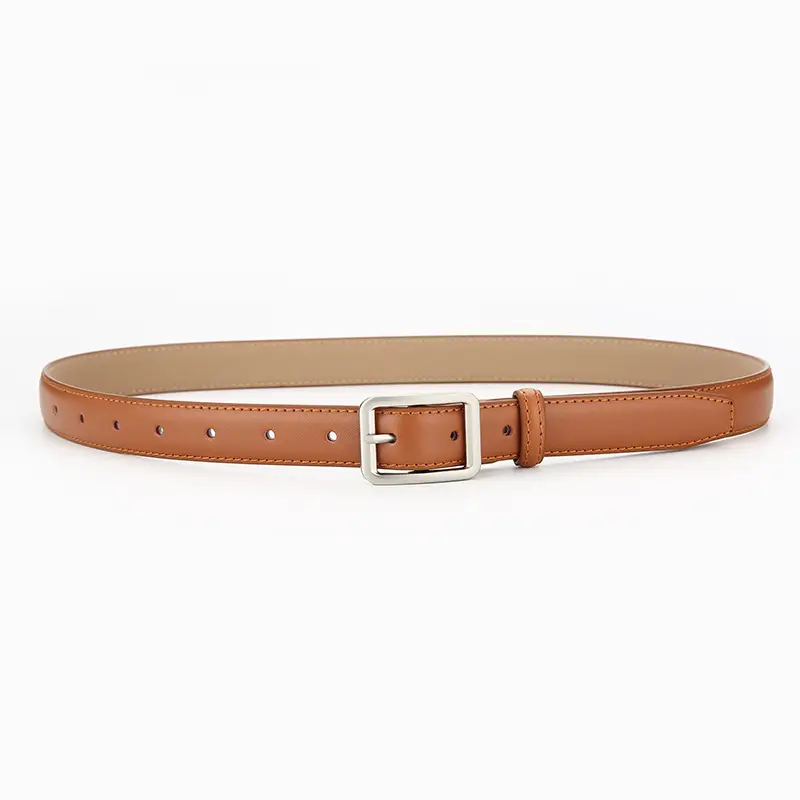 Women Genuine Leather Belt Brown Black White Vintage Style - Image 3