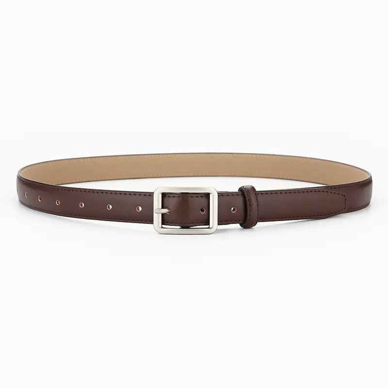 Women Genuine Leather Belt Brown Black White Vintage Style - Image 4
