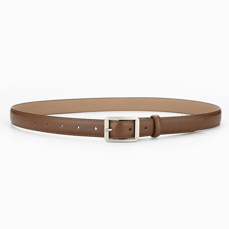 Women Genuine Leather Belt Brown Black White Vintage Style - Image 5