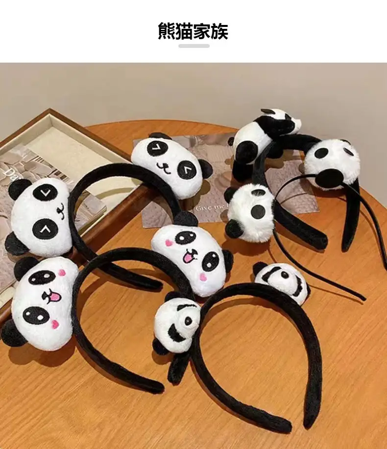 Panda 3D Headband for Girls Boys Cute Hairpin — feature 1