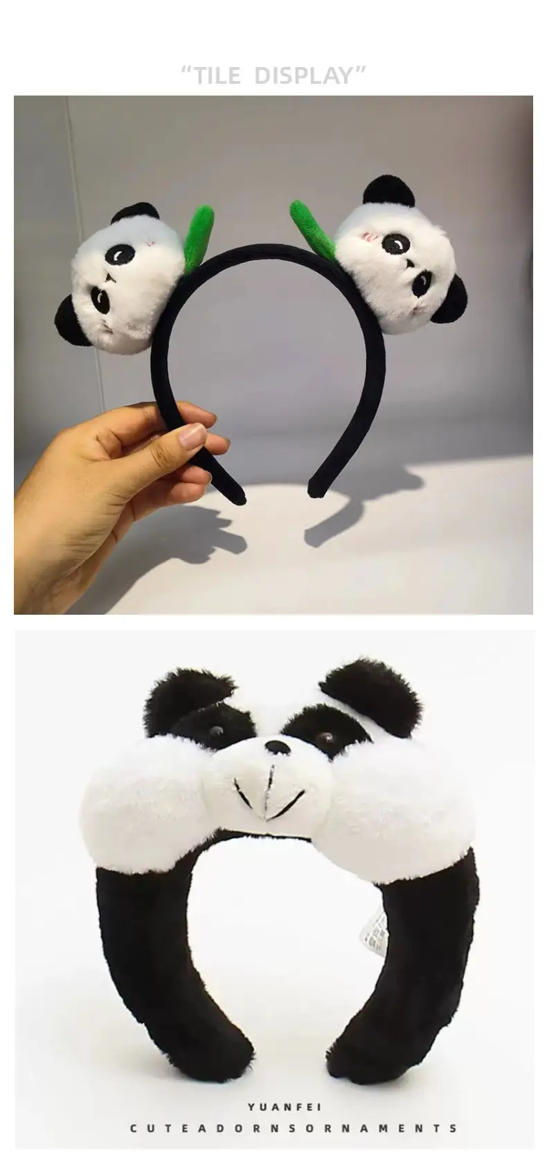 Panda 3D Headband for Girls Boys Cute Hairpin — feature 4