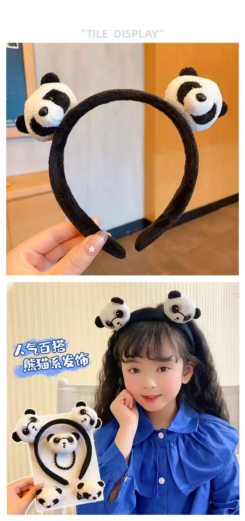 Panda 3D Headband for Girls Boys Cute Hairpin — feature 5