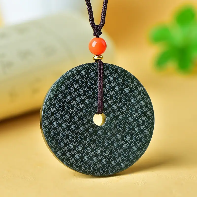 Xinjiang Hetian Jade Antique Pallial Buckle Pendant - Image 4