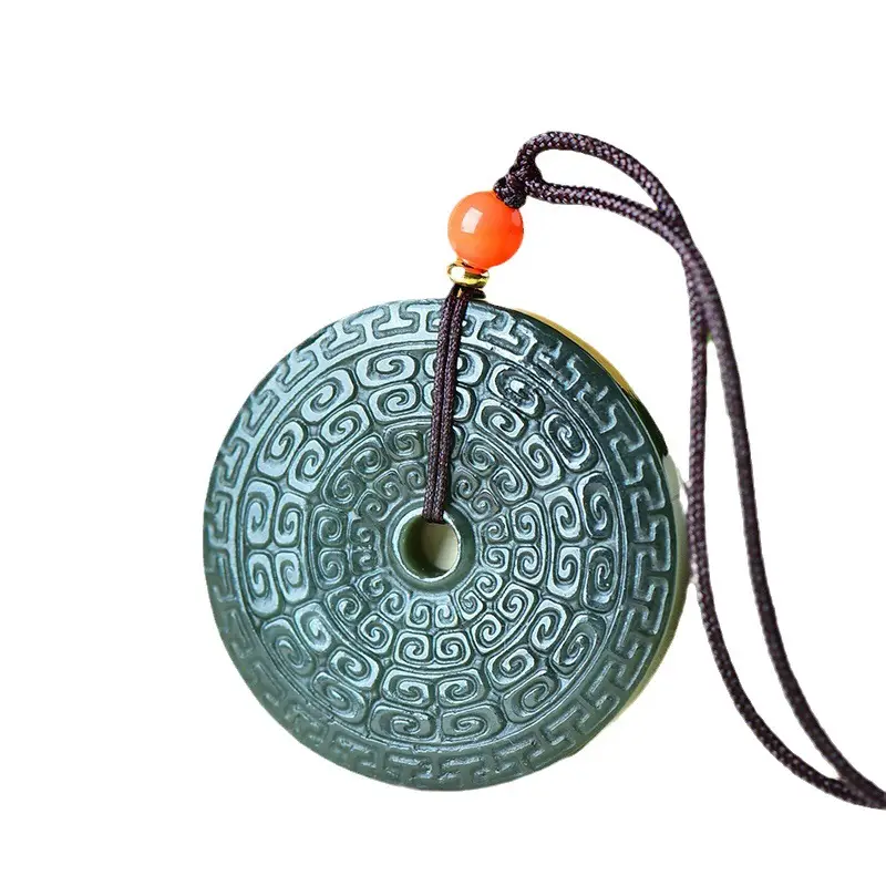 Xinjiang Hetian Jade Antique Pallial Buckle Pendant - Image 5