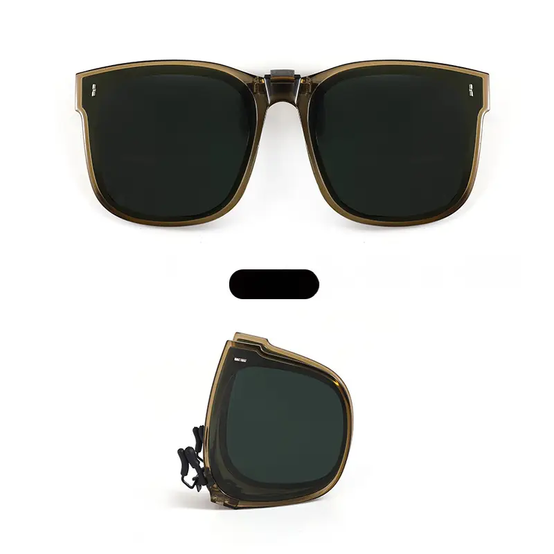 Foldable Polarized Sunglasses Clip UV-Proof Fashionable Lightweight