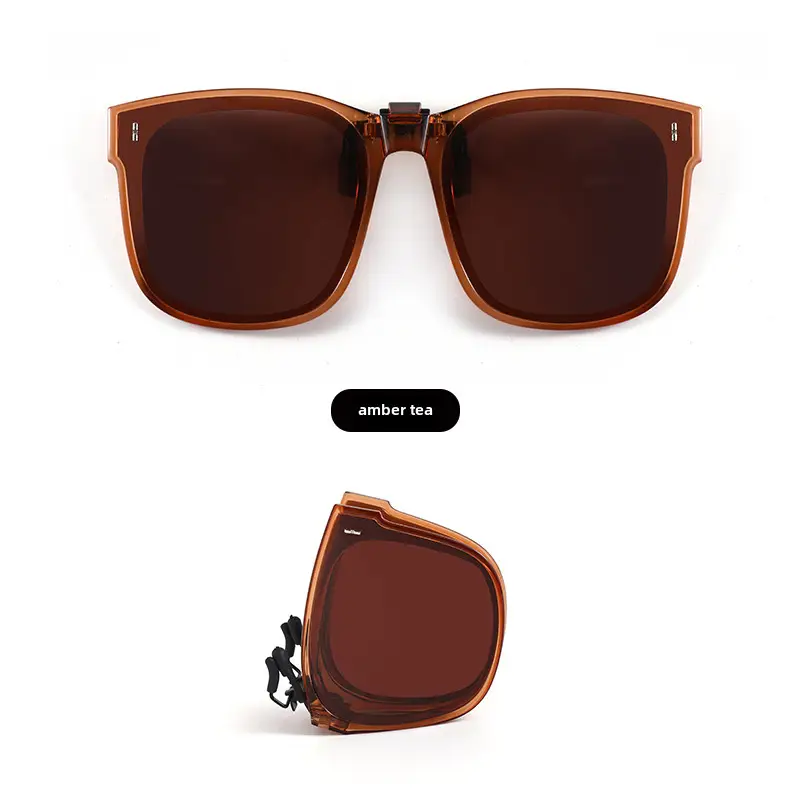 Foldable Polarized Sunglasses Clip UV-Proof Fashionable Lightweight - Image 2