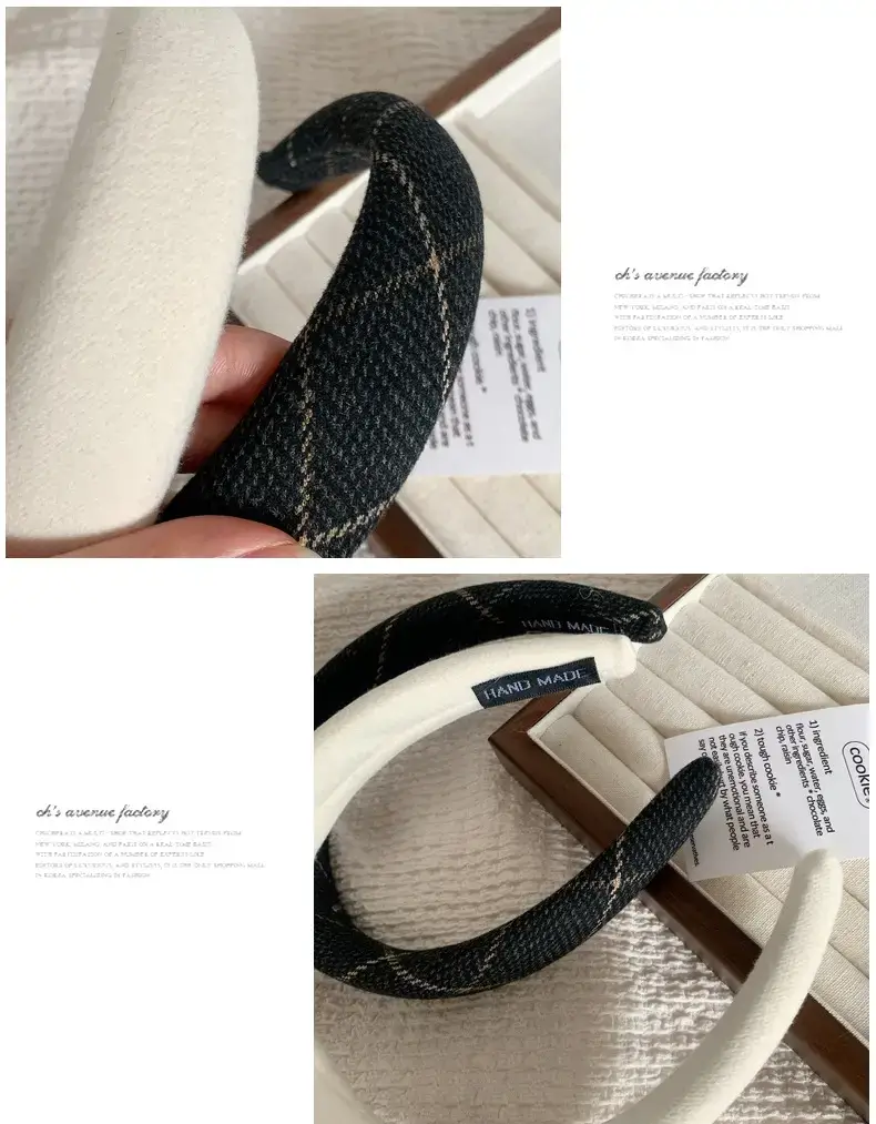 Chanel Style Plaid Headband for Women — feature 10