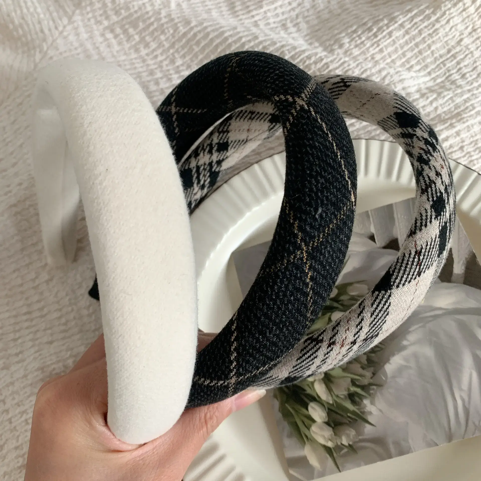 Chanel Style Plaid Headband for Women — feature 14