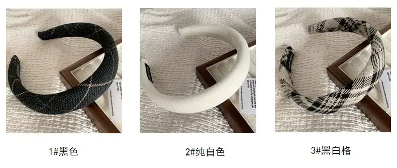Chanel Style Plaid Headband for Women — feature 7