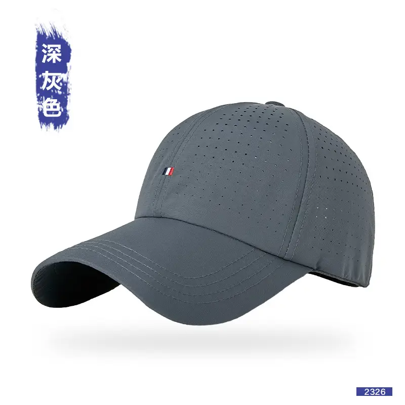 Men Women Baseball Cap Grey with Embroidery - Image 3