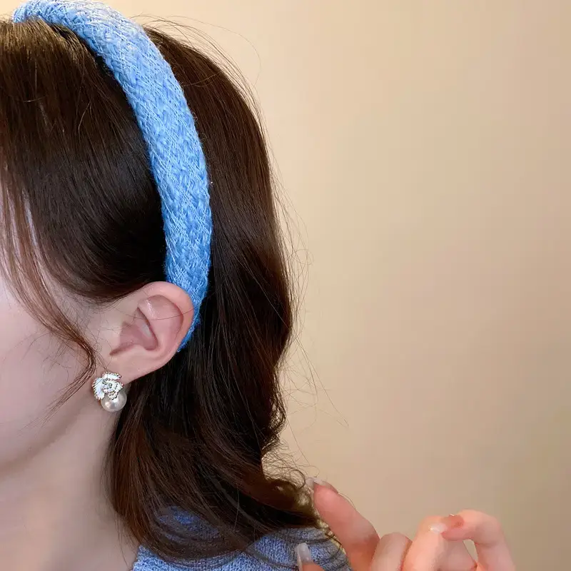 Purple Ruffled Hair Band for Women — feature 4