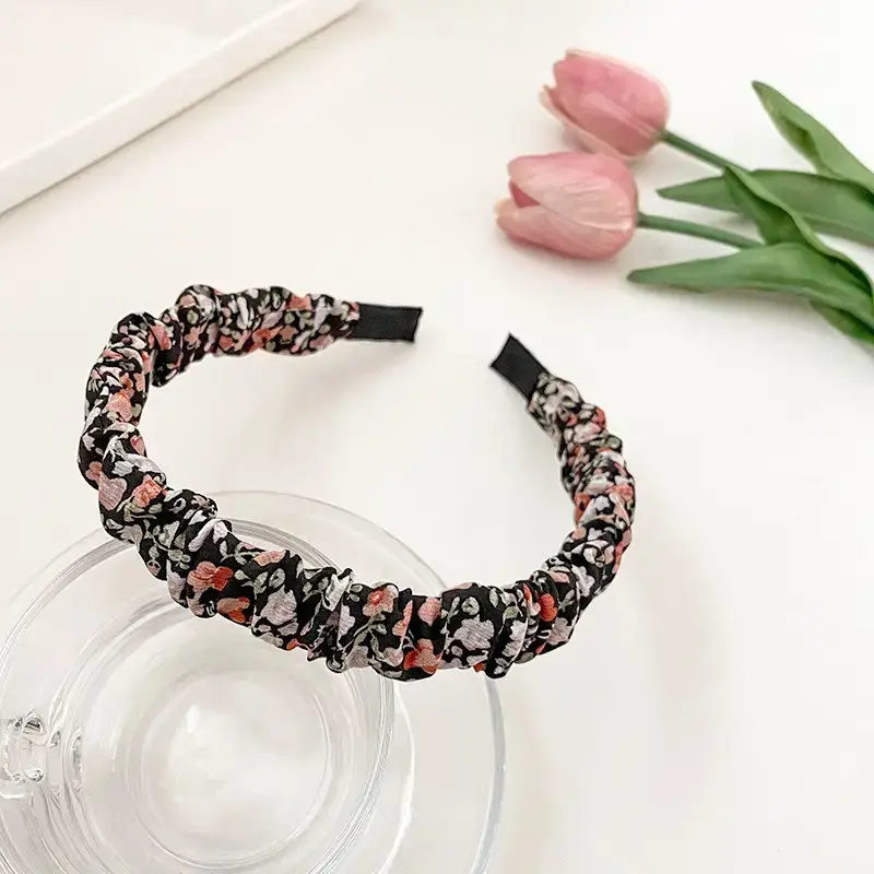 Purple Ruffled Hair Band for Women - Image 80