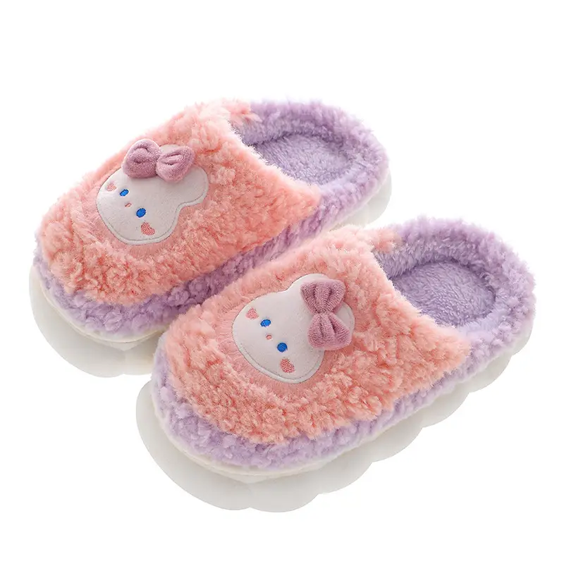 Men's and women's cotton slippers with drooping feeling can be worn outside in autumn and winter indoor home non-slip thick bottom warm plush slippers - Image 13