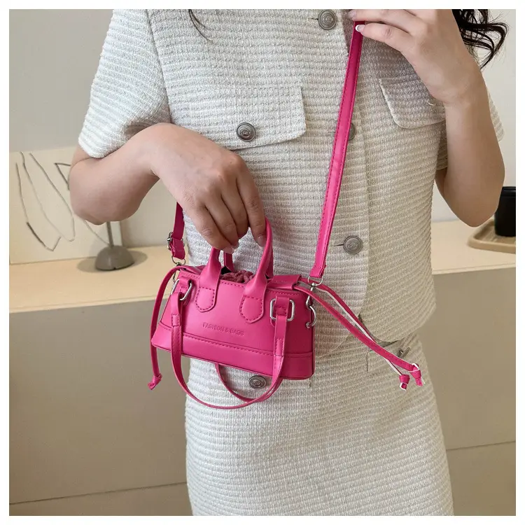 Women's Pink Textured Shoulder Messenger Bag 2023 — feature 8