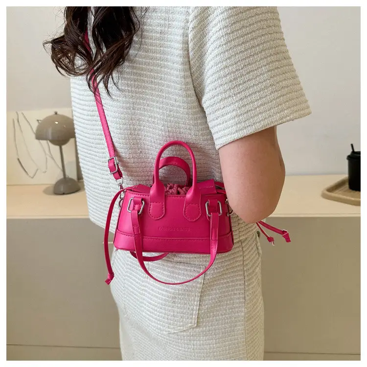Women's Pink Textured Shoulder Messenger Bag 2023 — feature 9