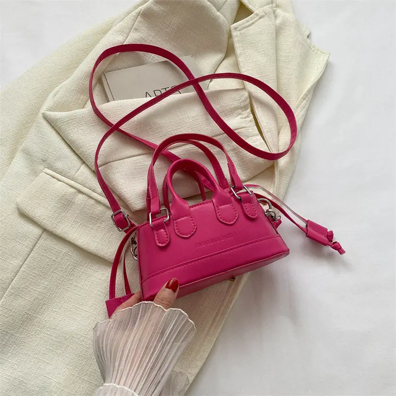 Women's Pink Textured Shoulder Messenger Bag 2023