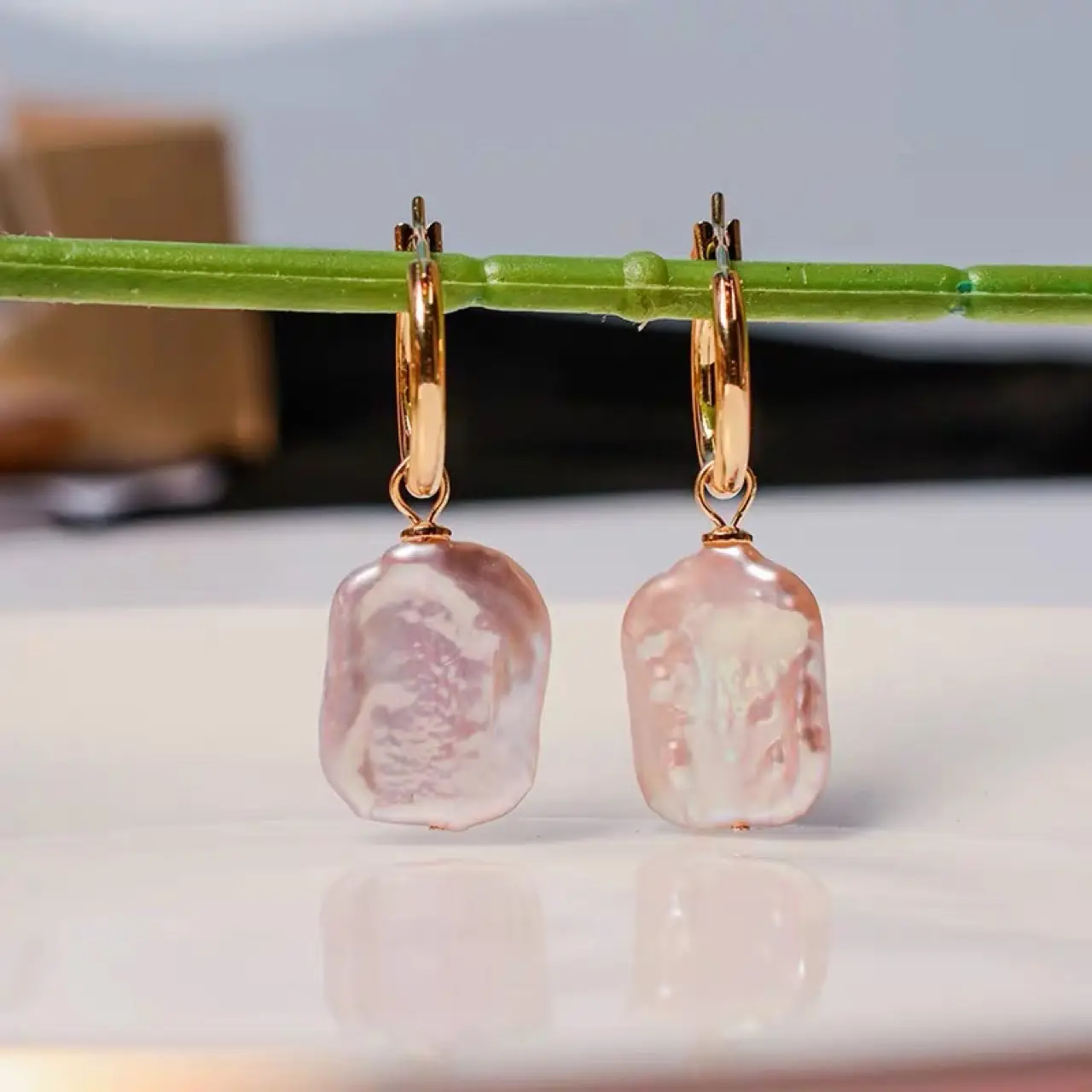 Retro Baroque Pearl Square Earrings Women 2023 - Image 3