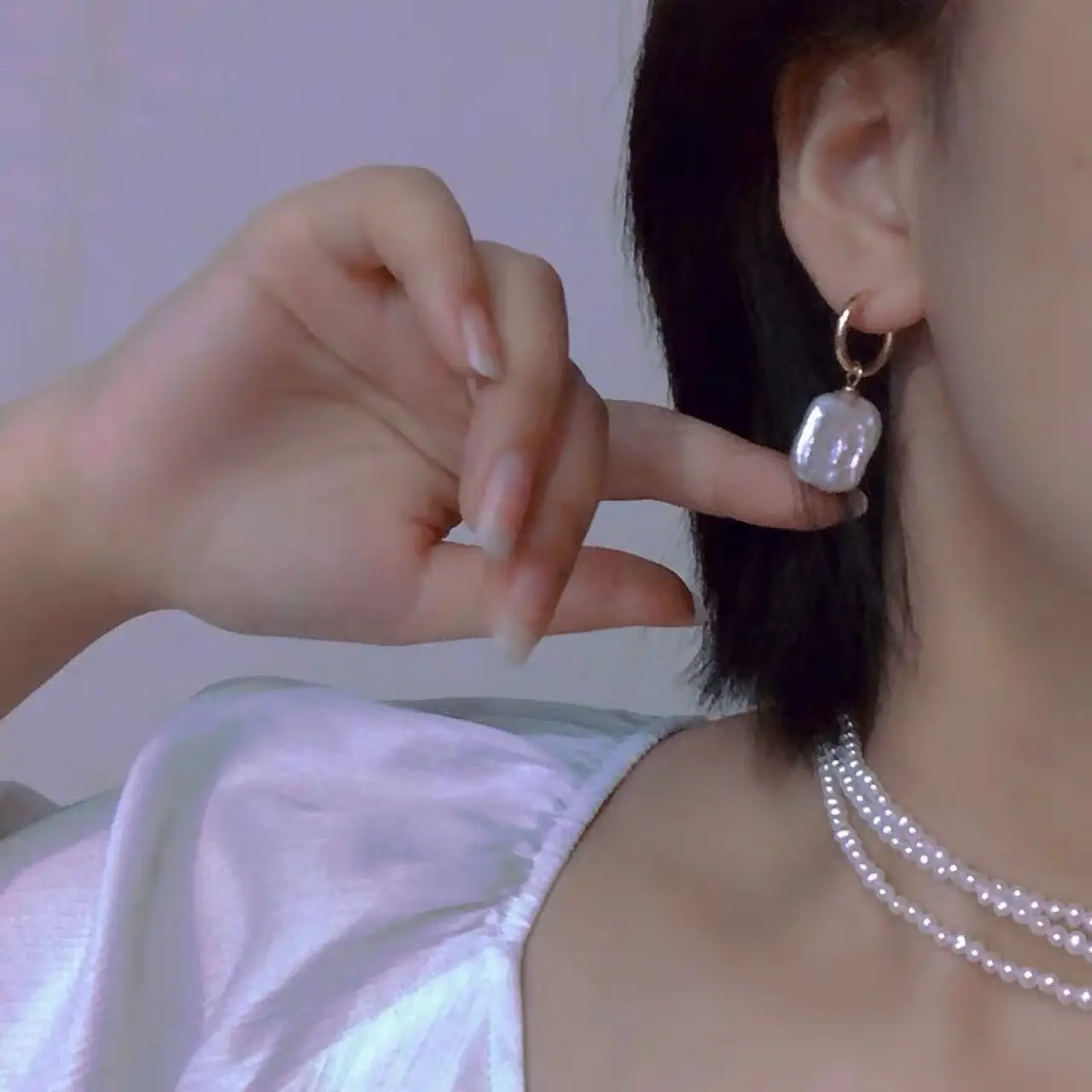 Retro Baroque Pearl Square Earrings Women 2023 - Image 4