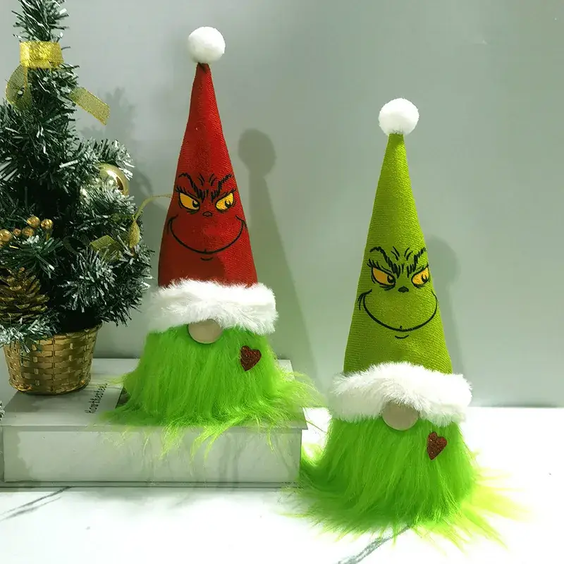 Grinch Plush Toy with Santa Hat Decor - Image 6