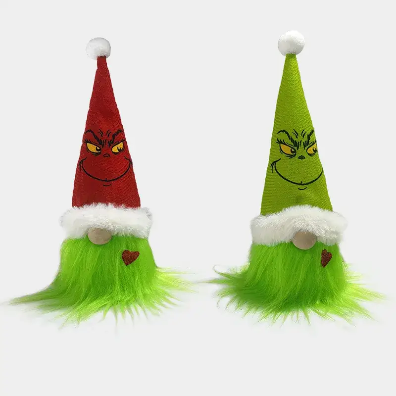 Grinch Plush Toy with Santa Hat Decor - Image 7