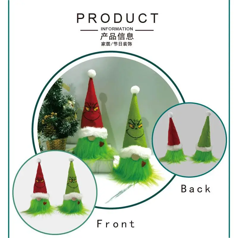 Grinch Plush Toy with Santa Hat Decor — feature 37