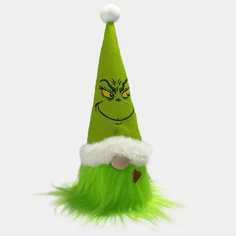 Grinch Plush Toy with Santa Hat Decor - Image 2