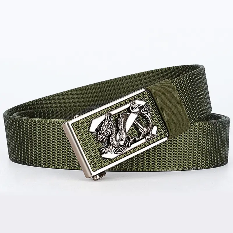 Men's Black Dragon Belt with Gold Buckle - Image 13