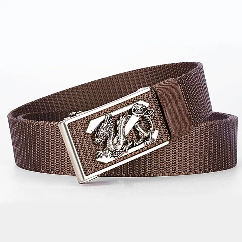 Men's Black Dragon Belt with Gold Buckle - Image 14