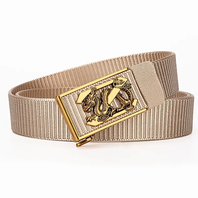 Men's Black Dragon Belt with Gold Buckle - Image 3