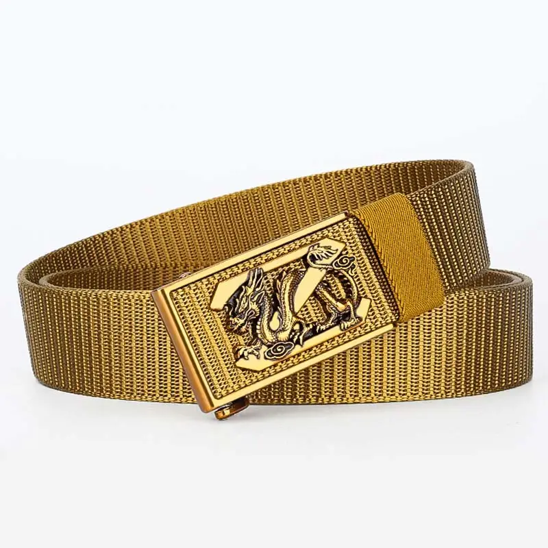 Men's Black Dragon Belt with Gold Buckle - Image 4