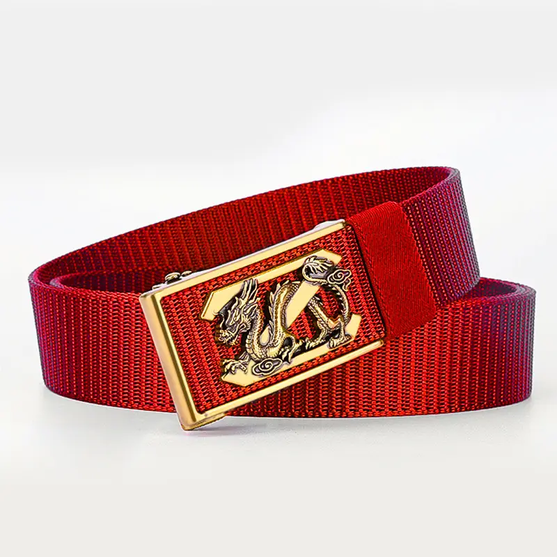 Men's Black Dragon Belt with Gold Buckle - Image 7