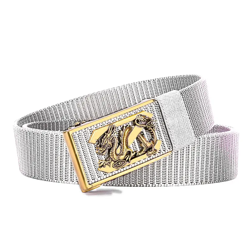 Men's Black Dragon Belt with Gold Buckle - Image 8