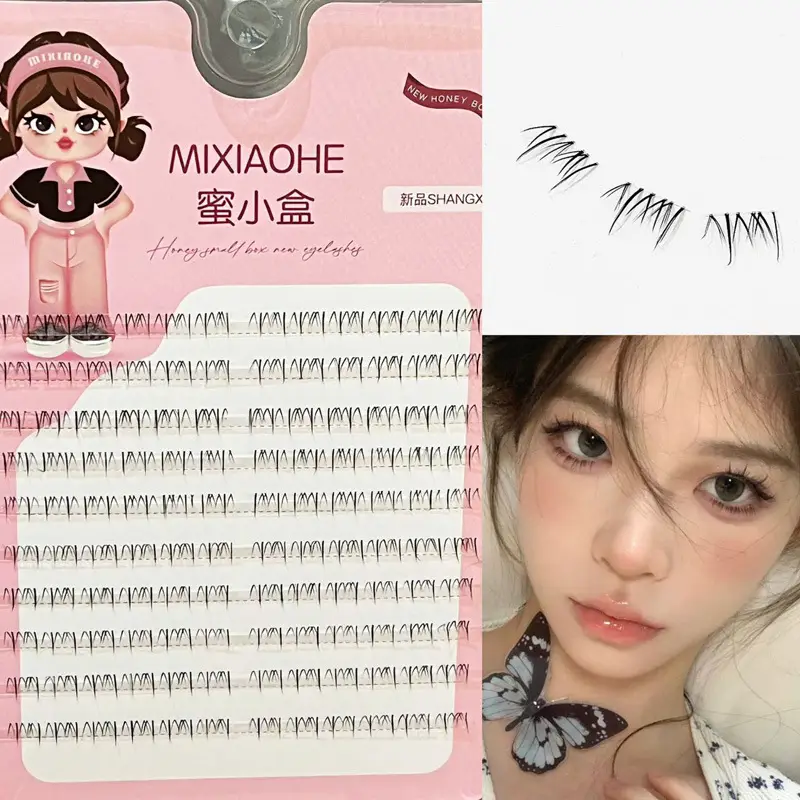 Natural False Eyelashes for Beginners - 10 Rows, 1 Pack - Image 3