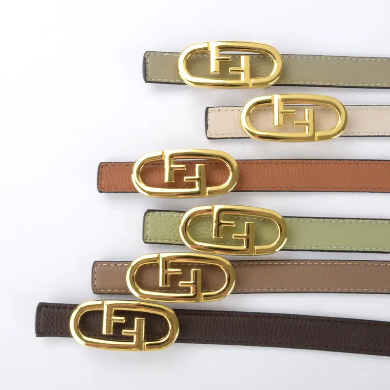 2023 Litchi Pattern Top Layer Cowhide Belt for Women - Image 12