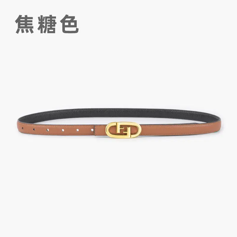 2023 Litchi Pattern Top Layer Cowhide Belt for Women - Image 2