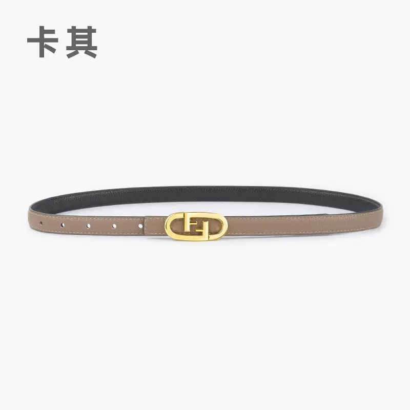 2023 Litchi Pattern Top Layer Cowhide Belt for Women - Image 4