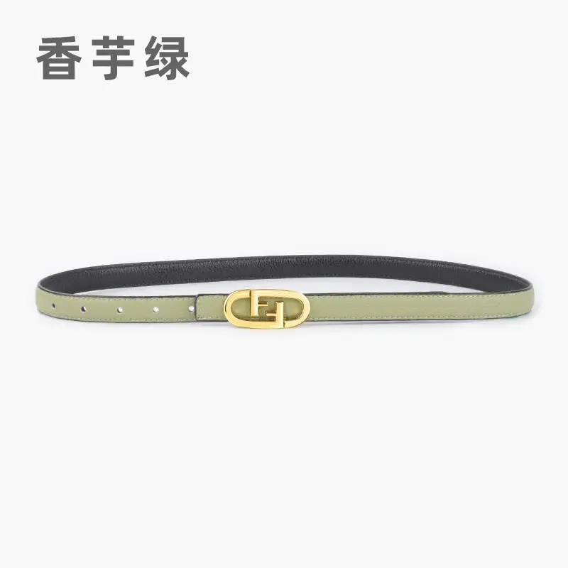 2023 Litchi Pattern Top Layer Cowhide Belt for Women - Image 8