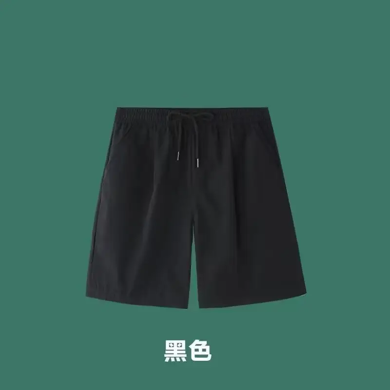 Men Black Waffle Casual Shorts Set Plus Size - Image 8