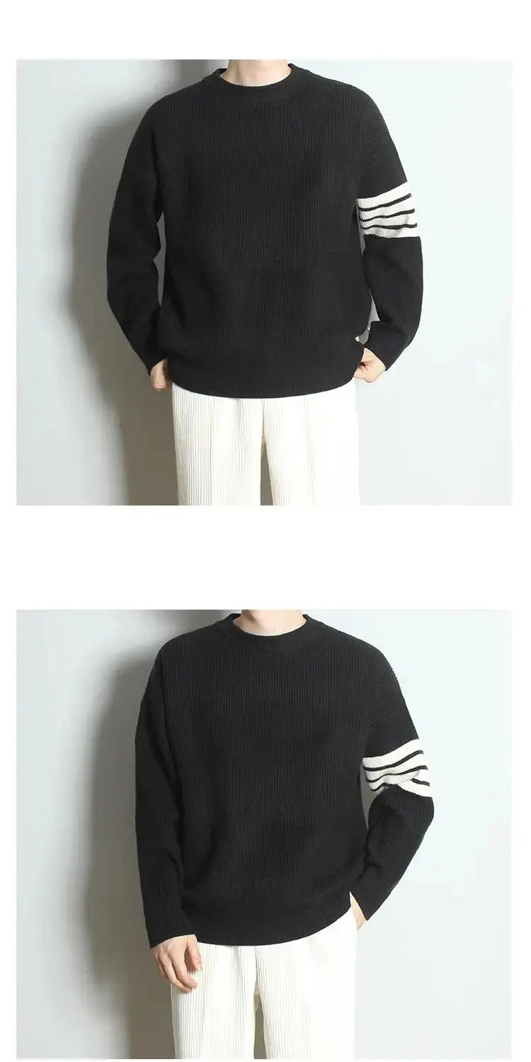 Men's Grey 2023 Sweater with Stripes — feature 6