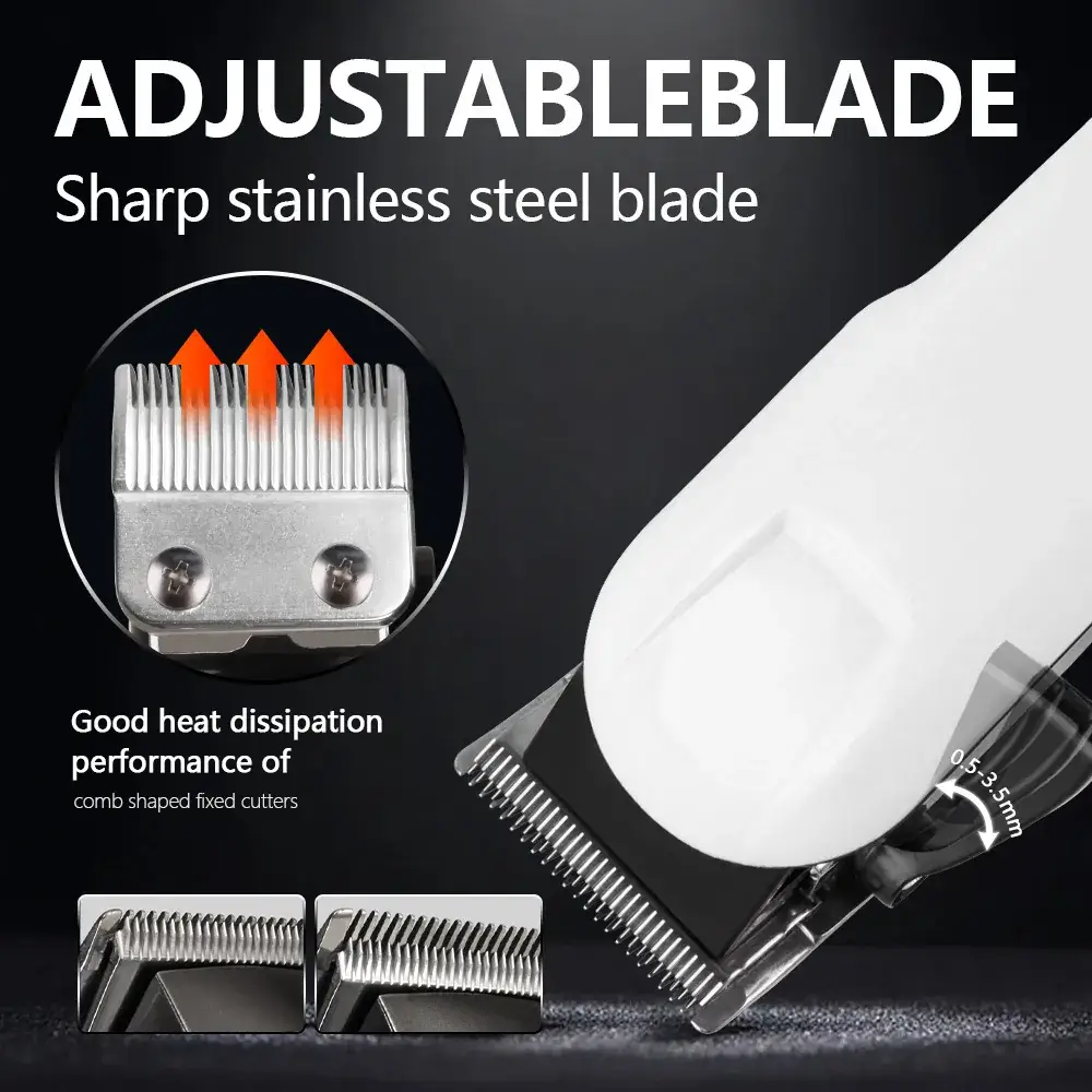 Rechargeable Electric Hair Clipper with Digital Display - Image 4