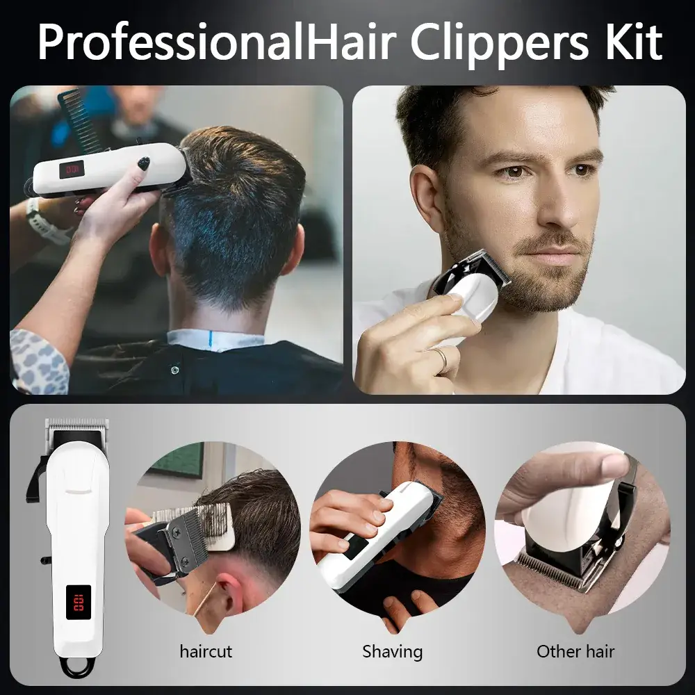 Rechargeable Electric Hair Clipper with Digital Display — feature 2
