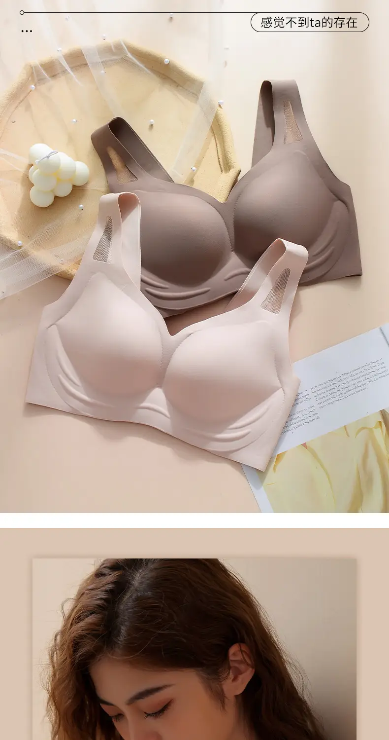 Red Silicone Hollow Mesh Seamless Bra for Small Busts — feature 11