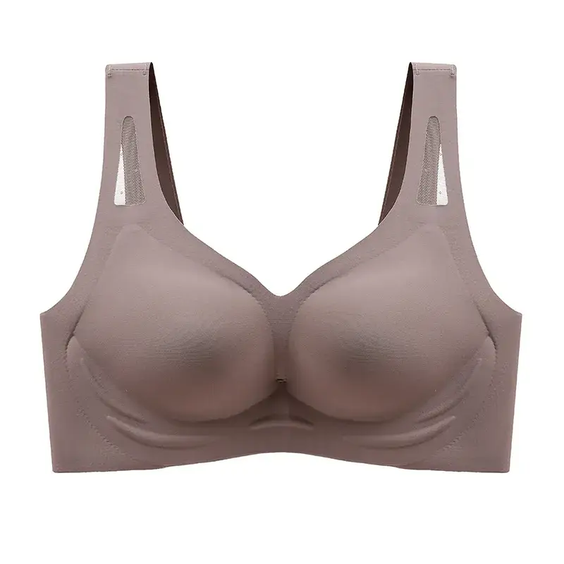 Red Silicone Hollow Mesh Seamless Bra for Small Busts - Image 3