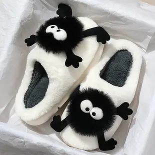 Cotton slippers men's winter indoor home bag heel thick bottom non-slip warm cute plush couple cotton shoes men's winter — feature 5