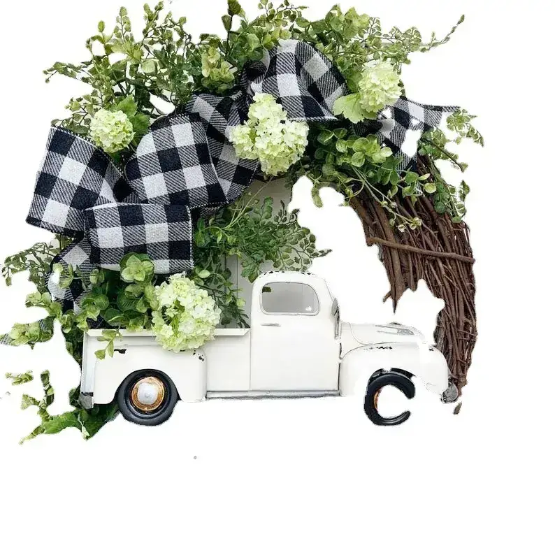 Red Truck Christmas Wreath Garland for Winter Decor - Image 11