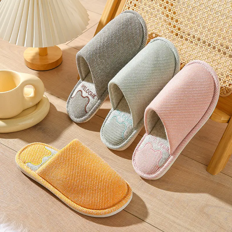 Women's Cotton Warm Slippers Orange 2023 - Image 9